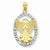 14k Gold w/Rhodium Believe/Peace/Faith/Hope Angel Pendant, Pendants for Necklace