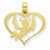 14k Gold Angel in Heart Pendant, Pendants for Necklace
