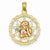 14k Gold Two-tone w/Rhodium Angel Resting on Elbow Pendant, Pendants for Necklace