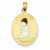 14k Gold 3-D Reversible Boy Praying/Child's Night Prayer Pendant, Pendants for Necklace