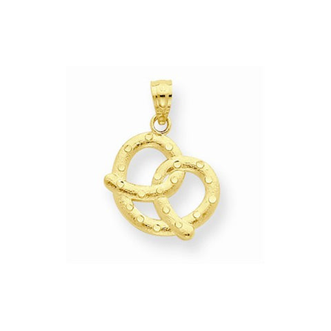 14k Gold Pretzel Pendant, Pendants for Necklace