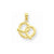 14k Gold Pretzel Pendant, Pendants for Necklace