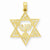 14k Gold Star of David w/Menorah Pendant, Pendants for Necklace