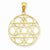 14k Gold Star of David Circle Pendant, Pendants for Necklace