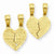 14k Gold Reversible Break apart Mizpah Heart Pendant, Pendants for Necklace