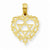 14k Gold Star of David in Heart Pendant, Pendants for Necklace