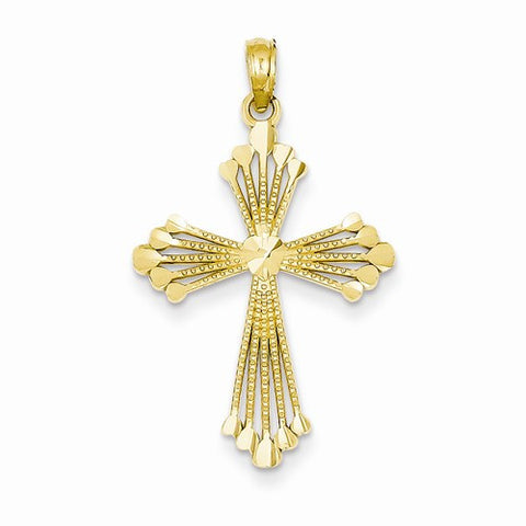 14k Gold Heart Center Cross Pendant, Pendants for Necklace