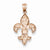 14k Rose Gold Fleur de lis Pendant, Pendants for Necklace