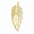 14k Yellow Gold Diamond Cut Leaf Pendant, Pendants for Necklace