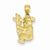 14k Yellow Gold Textured Koala Pendant, Pendants for Necklace