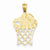 14k Yellow Gold Basketball Pendant, Pendants for Necklace