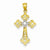 14k Gold Rhodium Diamond-cut Cross pendant, Lovely Pendants for Necklace