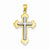 14k Gold Two-tone Diamond-cut Cross pendant, Stylish Pendants for Necklace