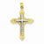 14k Gold Two-tone Cross pendant, Classy Pendants for Necklace