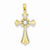 14k Gold Rhodium Diamond-cut Cross pendant, Alluring Pendants for Necklace