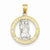 14k Yellow Gold Rhodium Plated St Christopher pendant, Beautiful Pendants for Necklace