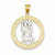 14k Yellow Gold Rhodium Plated St Christopher pendant, Delightful Pendants for Necklace