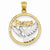 14k Yellow Gold Rhodium Plated Polished Peace Dove Pendant, Pendants for Necklace