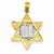 14k Gold Two-tone Star of David Pendant, Gorgeous Pendants for Necklace
