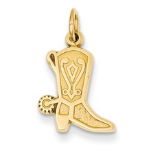 14k Gold Cowboy Boot Charm hide-image