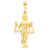Libra Zodiac Charm in 14k Gold