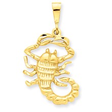 14k Gold Scorpio Zodiac Charm hide-image