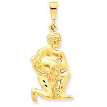 14k Gold Aquarius Zodiac Charm hide-image