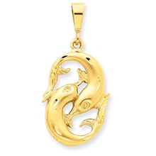 14k Gold Pisces Zodiac Charm hide-image