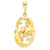 14k Gold Pisces Zodiac Charm hide-image