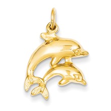 14k Gold Dolphin Charm hide-image