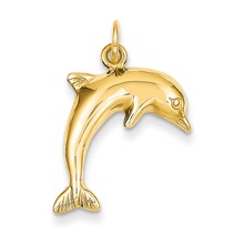 14k Gold Dolphin Charm hide-image