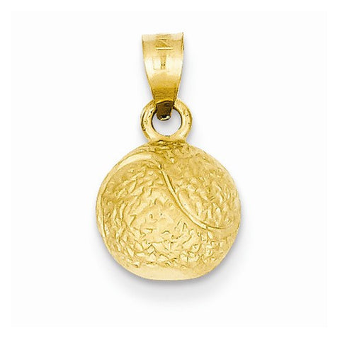 14k Gold Tennis Ball Pendant, Pendants for Necklace