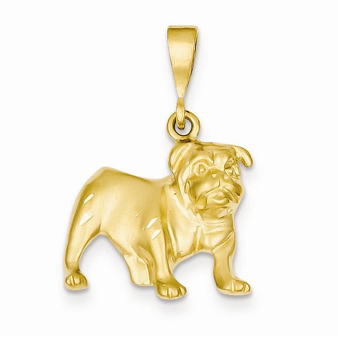 14k Gold Bulldog pendant, Appealing Pendants for Necklace