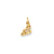 Casted Initial A Charm in 14k Yellow Gold