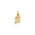 Casted Initial B Charm in 14k Yellow Gold
