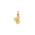 Casted Initial C Charm in 14k Yellow Gold