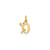 Initial D Charm in 14k Gold