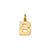 Initial B Charm in 14k Gold