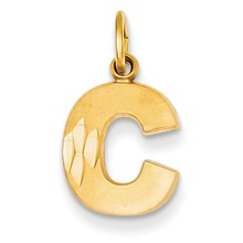 14k Gold Initial C Charm hide-image