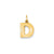 Initial D Charm in 14k Gold