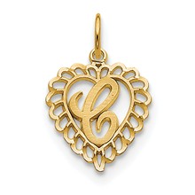 14k Gold Initial C Charm hide-image