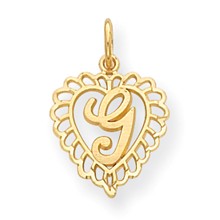 14k Gold Initial G Charm hide-image