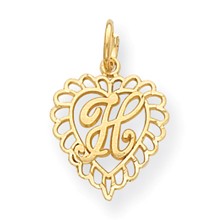 14k Gold Initial H Charm hide-image