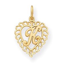 14k Gold Initial K Charm hide-image