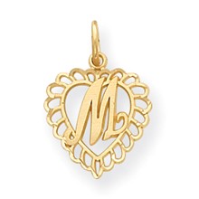 14k Gold Initial M Charm hide-image