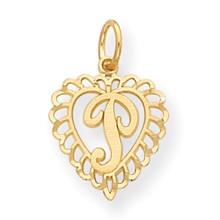 14k Gold Initial P Charm hide-image