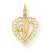 14k Gold Initial V Charm hide-image