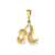 Initial A Charm in 14k Gold