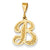 14k Gold Initial B Charm hide-image