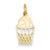 14k Gold Basketball in Net Charm hide-image